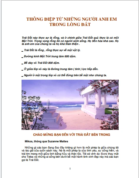 Thông điệp từ những người anh em trong lòng đất