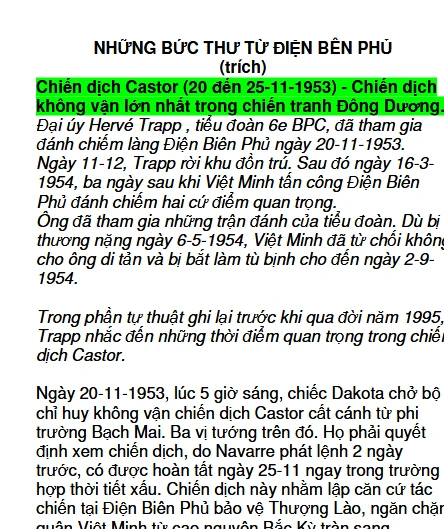 Những bức thư từ Điện Biên Phủ