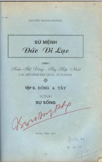 Sứ mệnh đức Di Lặc Tập 2 Đông & Tây Sinh Sự sống