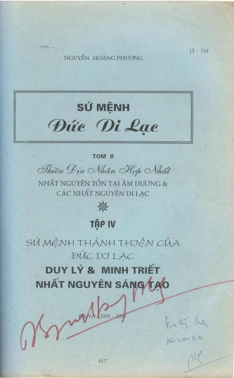 Sứ mệnh đức Di Lặc Tập 4 Duy lý & Minh triết Nhất nguyên sáng tạo
