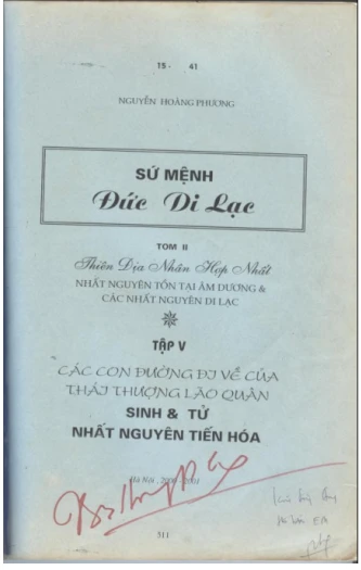 Sứ mệnh đức Di Lặc Tập 5 Các con đường đi về của Thái Thượng Lão Quân Sinh & tử Nhất nguyên tiến hóa