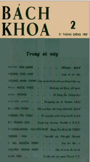 Bán nguyệt san Bách Khoa số 02 (30/01/1957)