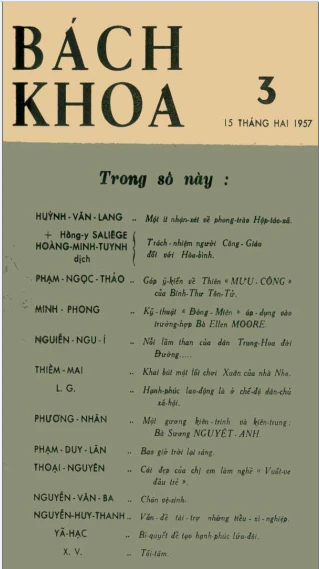 Bán nguyệt san Bách Khoa số 03 (15/02/1957)