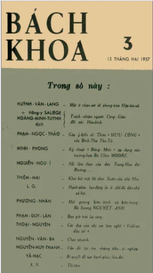Bán nguyệt san Bách Khoa số 03 (15/02/1957)