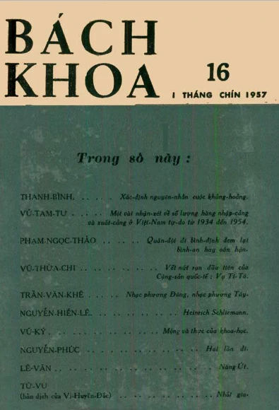 Bán nguyệt san Bách Khoa số 16 (01/09/1957)