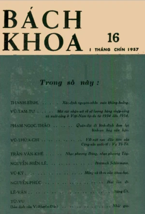 Bán nguyệt san Bách Khoa số 16 (01/09/1957)