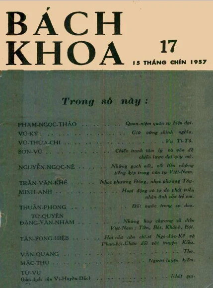 Bán nguyệt san Bách Khoa số 17 (15/09/1957)