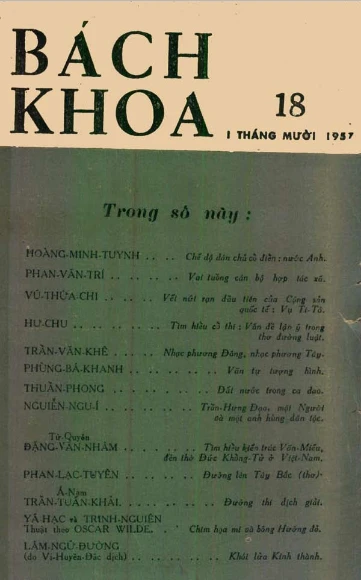 Bán nguyệt san Bách Khoa số 18 (01/10/1957)