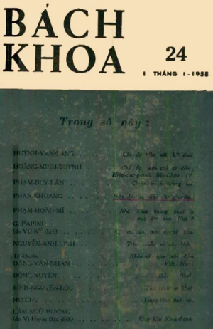 Bán nguyệt san Bách Khoa số 24 (01/01/1958)