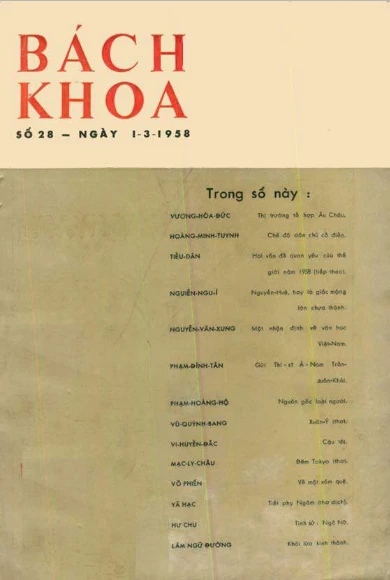 Bán nguyệt san Bách Khoa số 28 (01/03/1958)