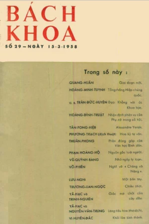 Bán nguyệt san Bách Khoa số 29 (15/03/1958)