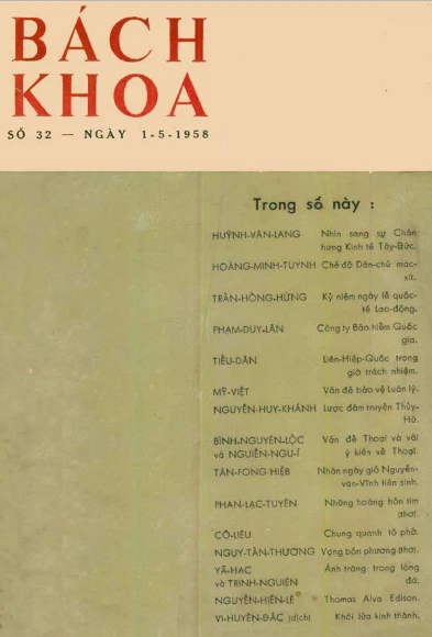 Bán nguyệt san Bách Khoa số 32 (01/05/1958)