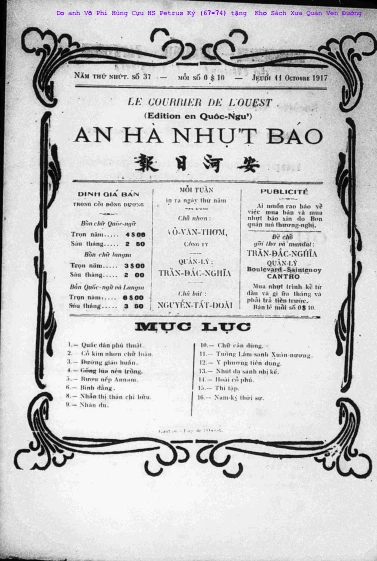 An Hà Nhựt Báo Số 37