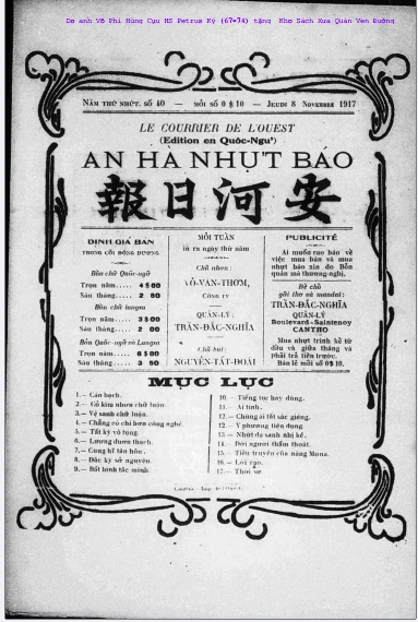 An Hà Nhựt Báo Số 40