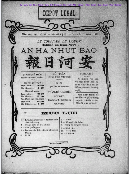 An Hà Nhựt Báo Số 54