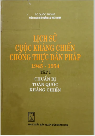 Lịch sử cuộc kháng chiến chống thực dân Pháp 1945-1954 Tập 1 Chuẩn bị toàn quốc kháng chiến