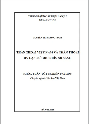 Thần Thoại Việt Nam Và Thần Thoại Hy Lạp Từ Góc Nhìn So Sánh