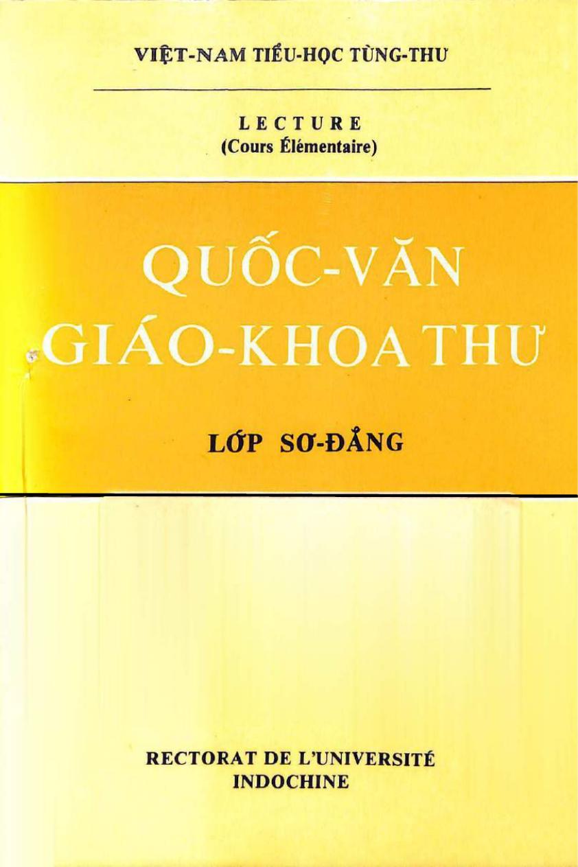 Quốc văn giáo khoa thư Lớp Sơ đẳng