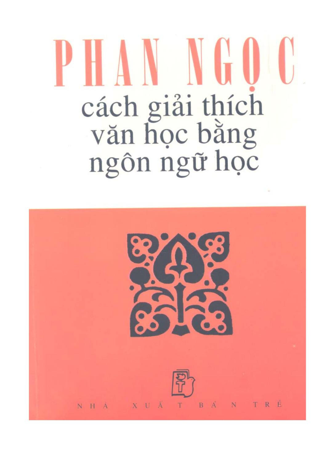 Cách giải thích văn học bằng ngôn ngữ học