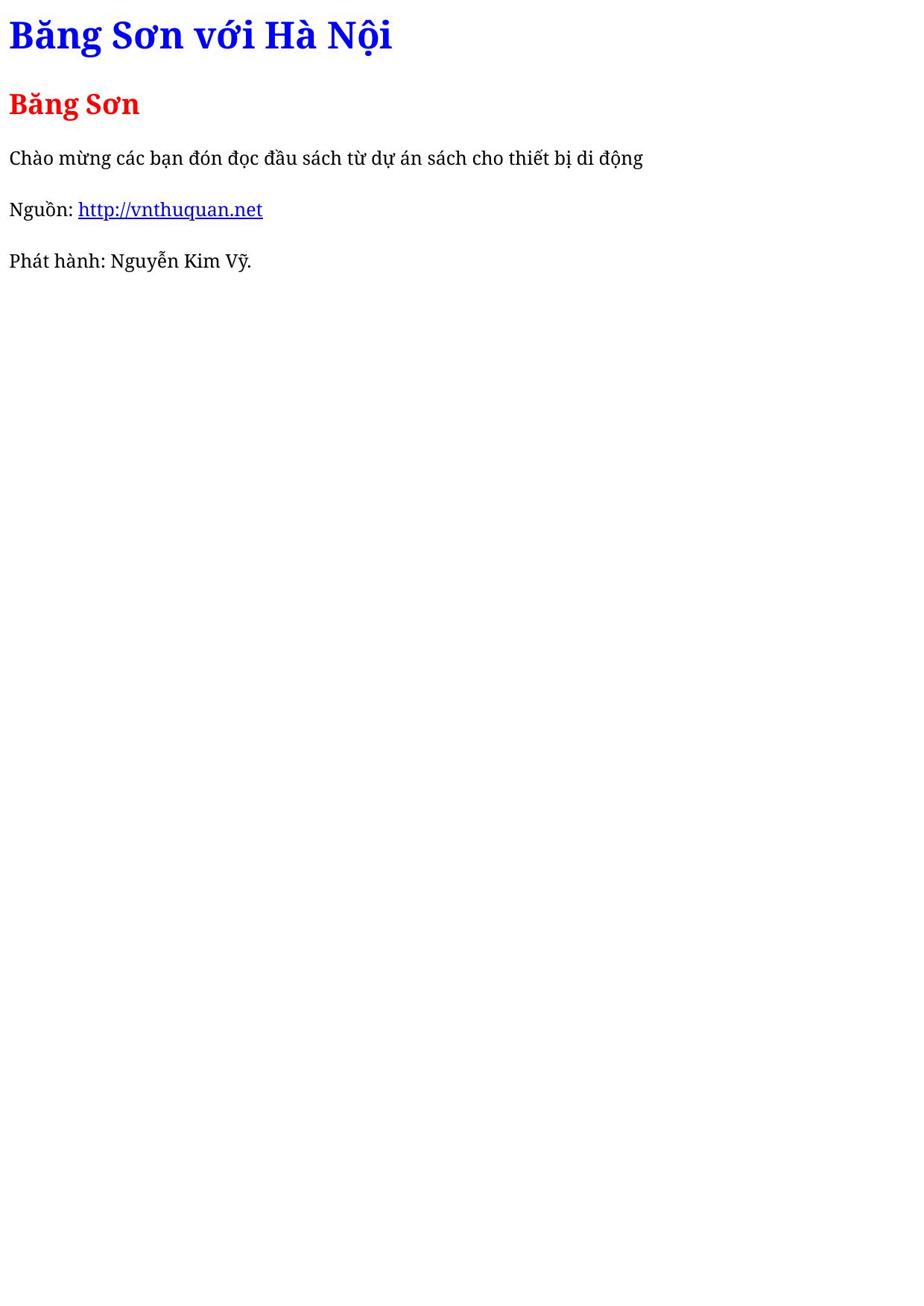 Băng Sơn với Hà Nội