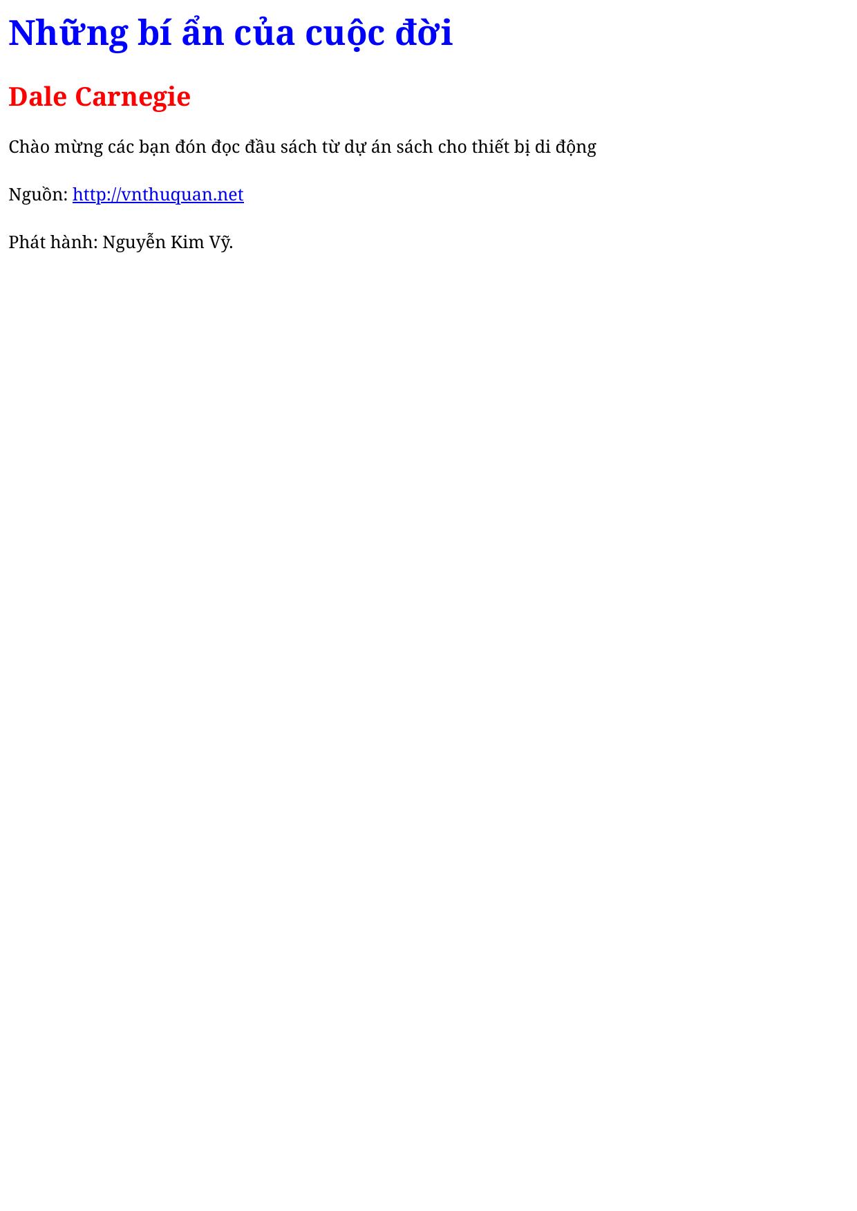 Những bí ẩn của cuộc đời