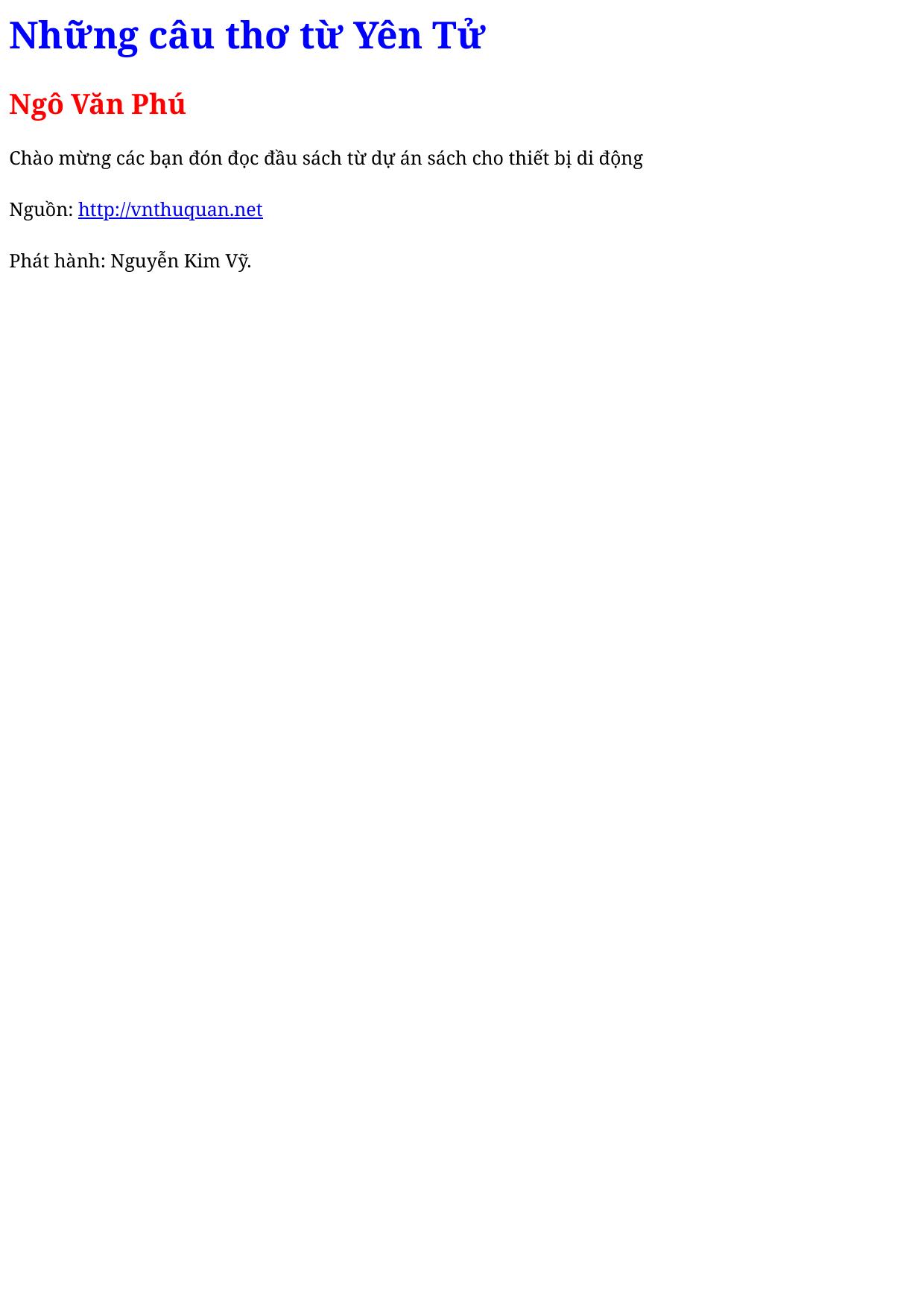 Những câu thơ từ Yên Tử