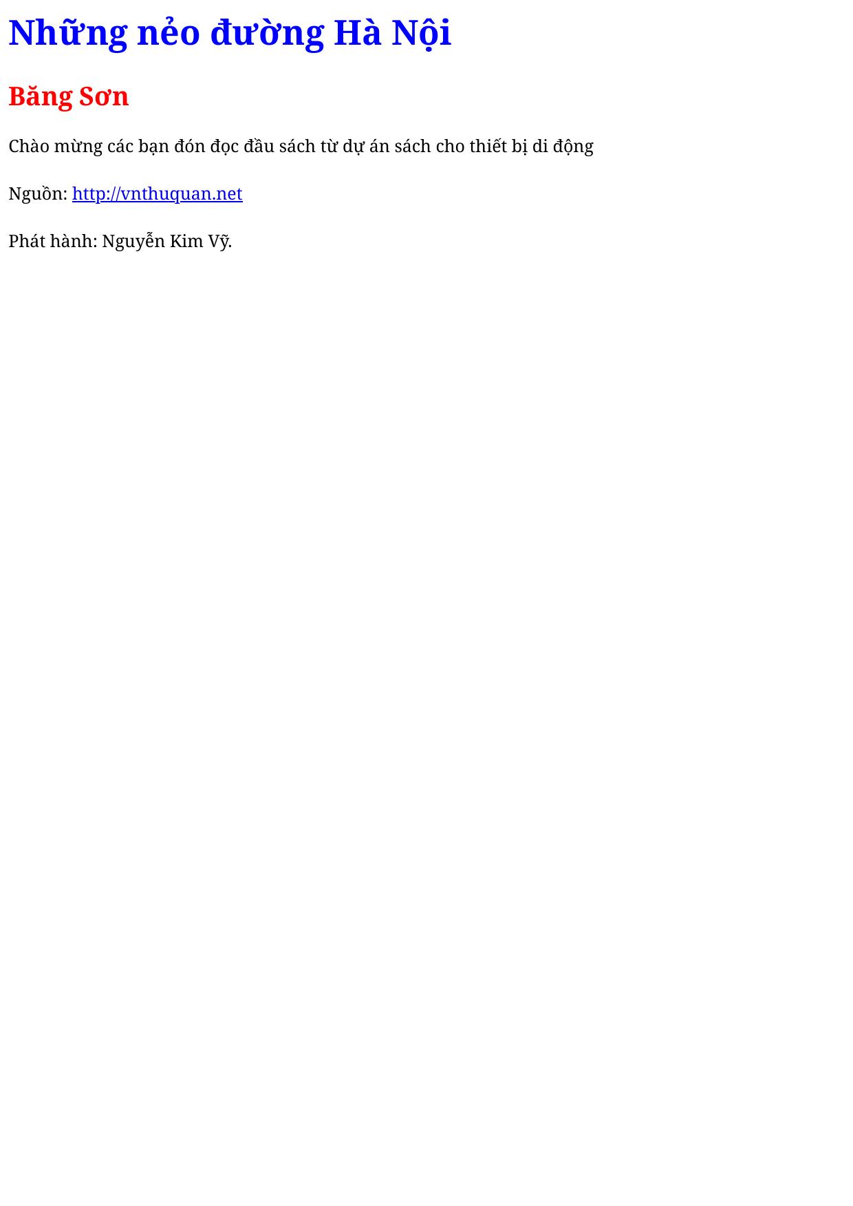 Những nẻo đường Hà Nội