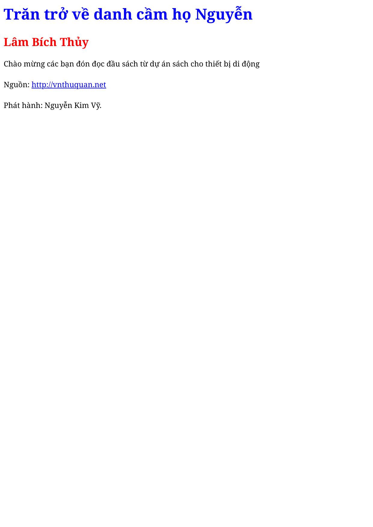 Trăn trở về danh cầm họ Nguyễn