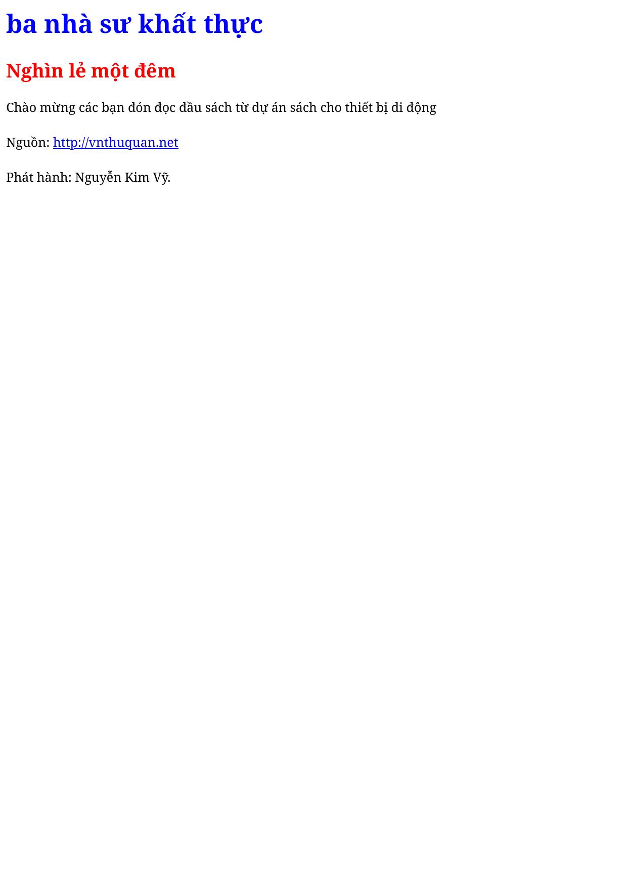 ba nhà sư khất thực