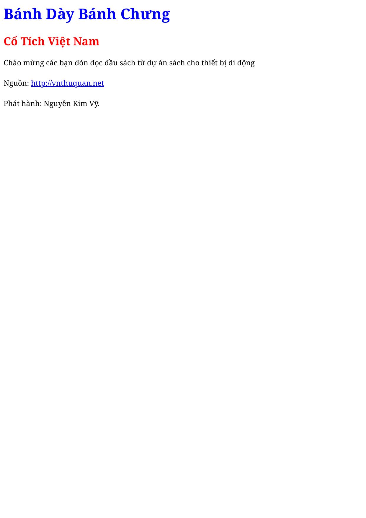 Bánh Dày Bánh Chưng