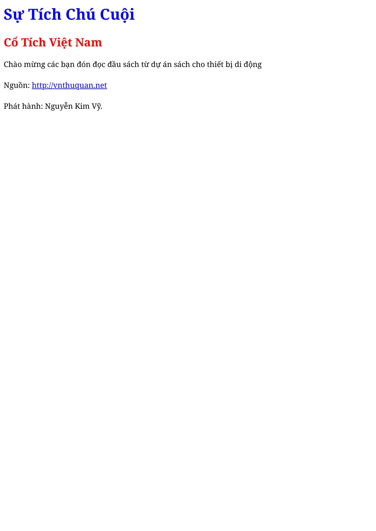 Sự Tích Chú Cuội