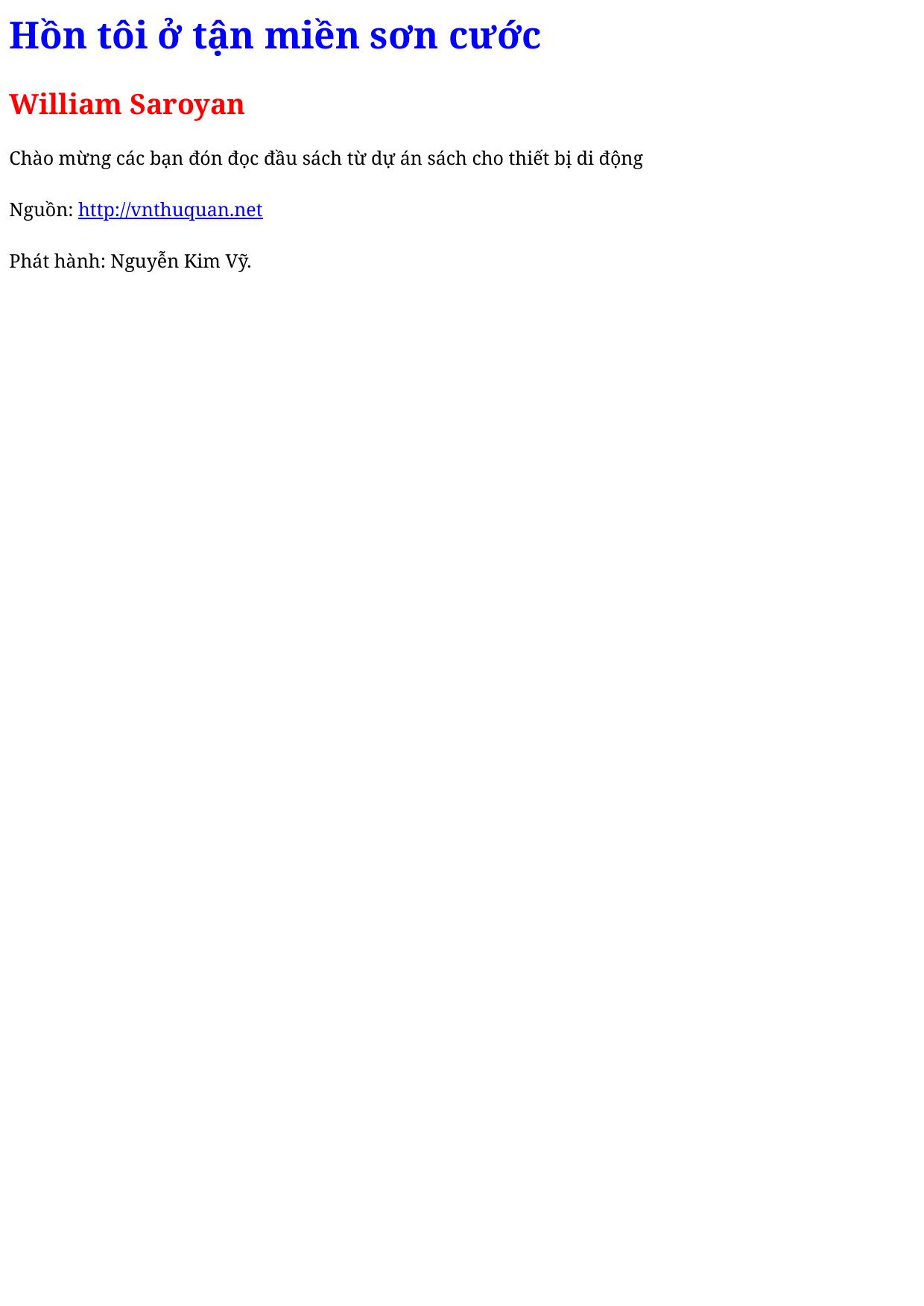 Hồn tôi ở tận miền sơn cước