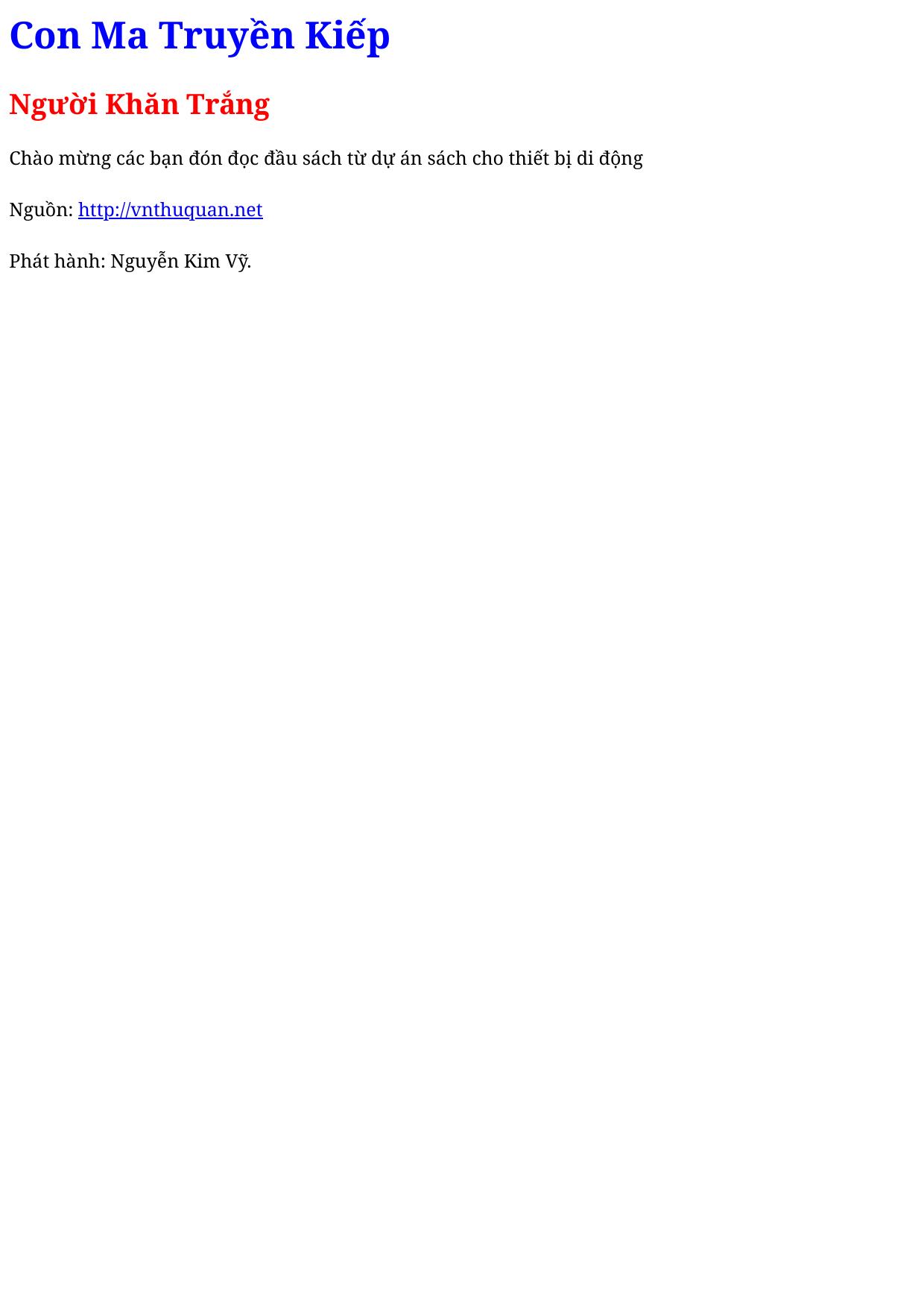 Con Ma Truyền Kiếp