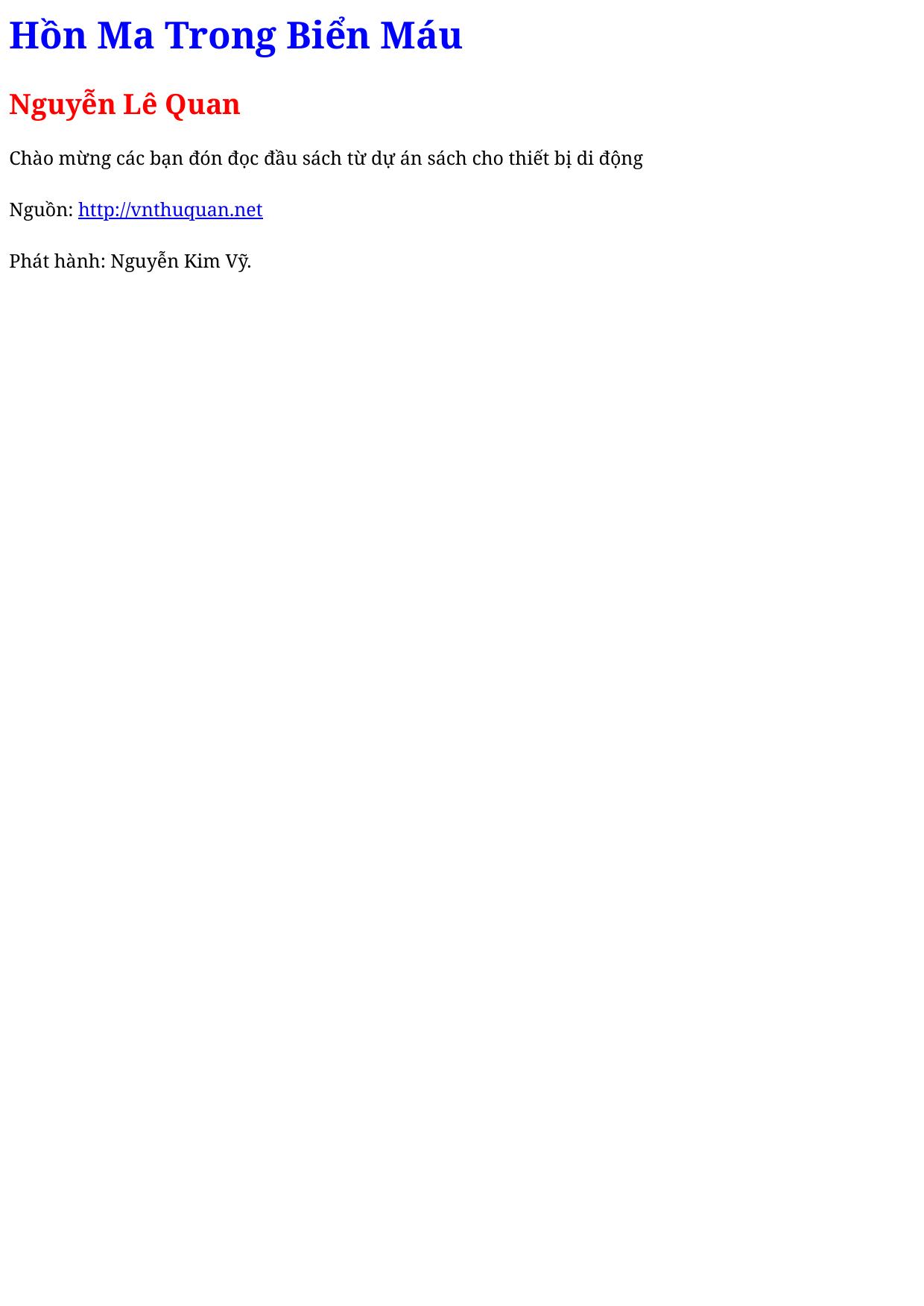 Hồn Ma Trong Biển Máu