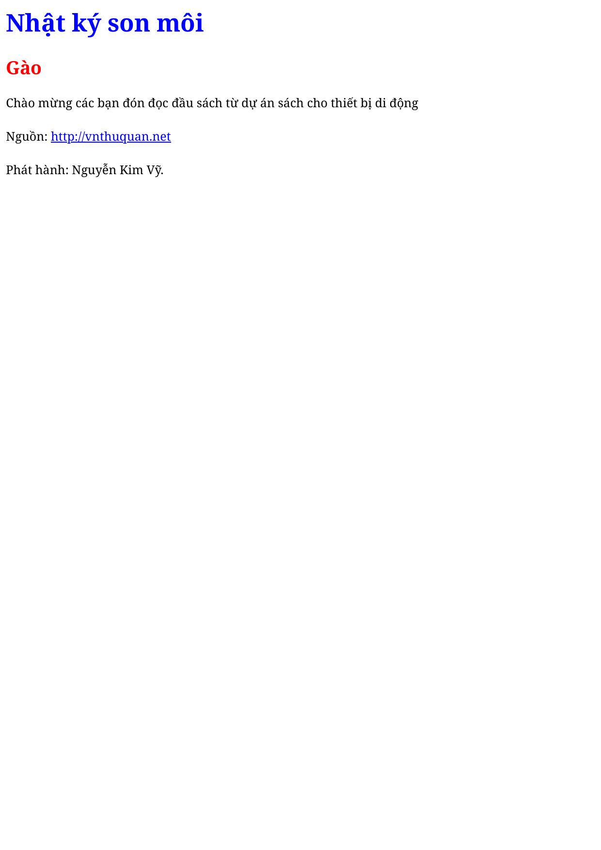 Nhật ký son môi