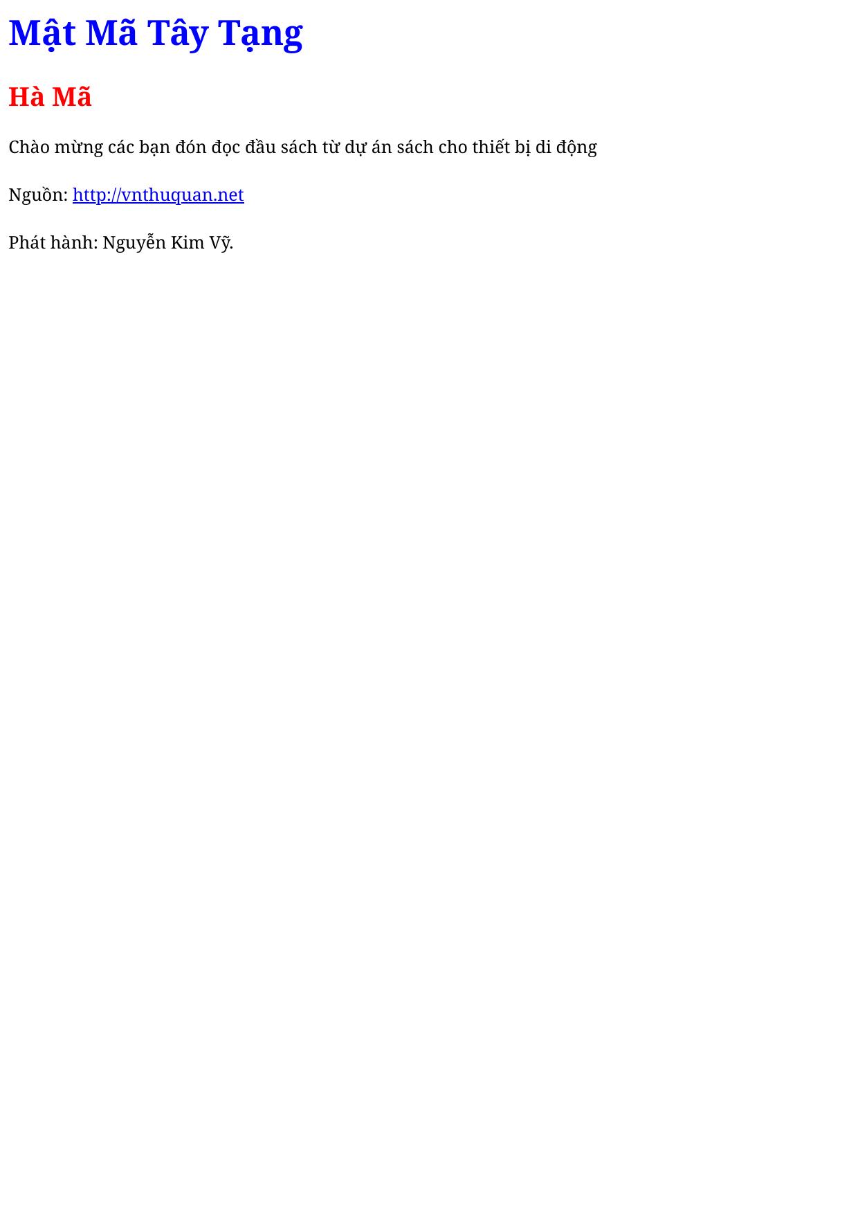 Mật Mã Tây Tạng