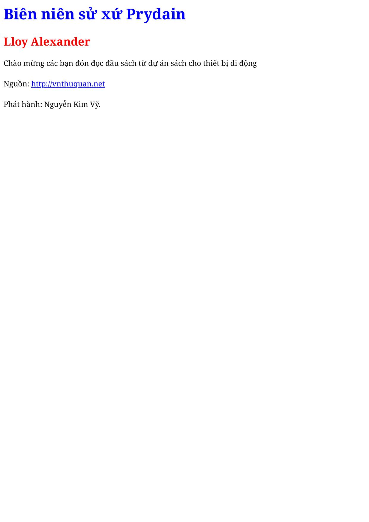 Biên niên sử xứ Prydain