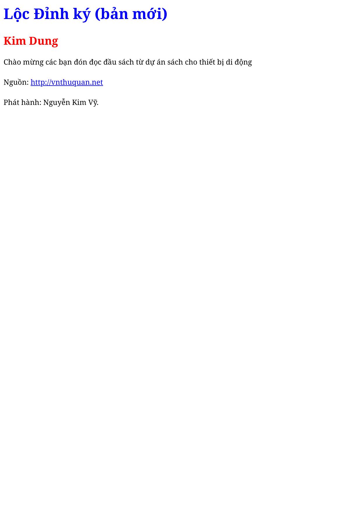 Lộc Đỉnh ký (bản mới)