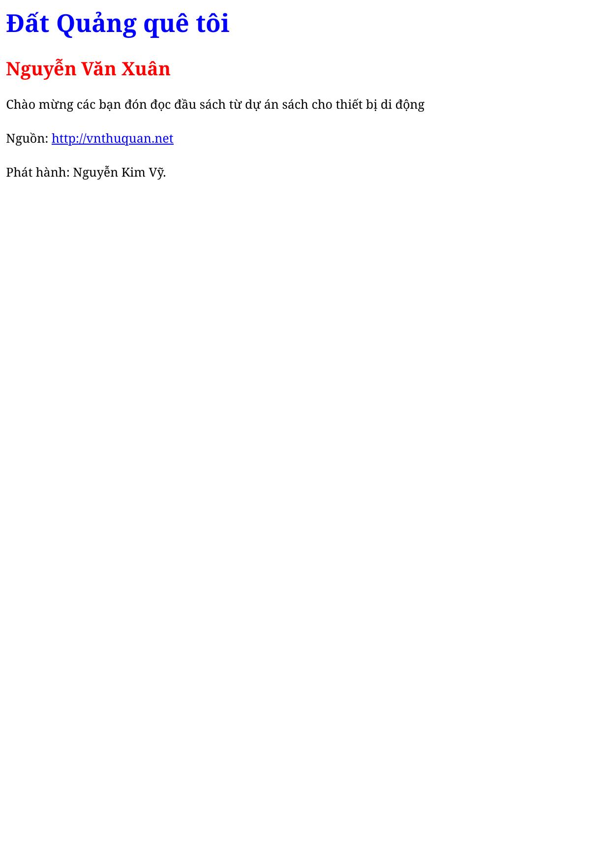 Đất Quảng quê tôi