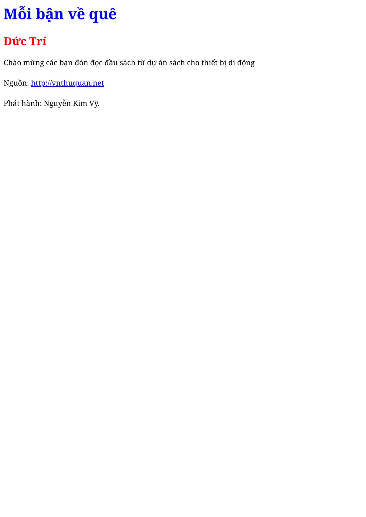 Mỗi bận về quê