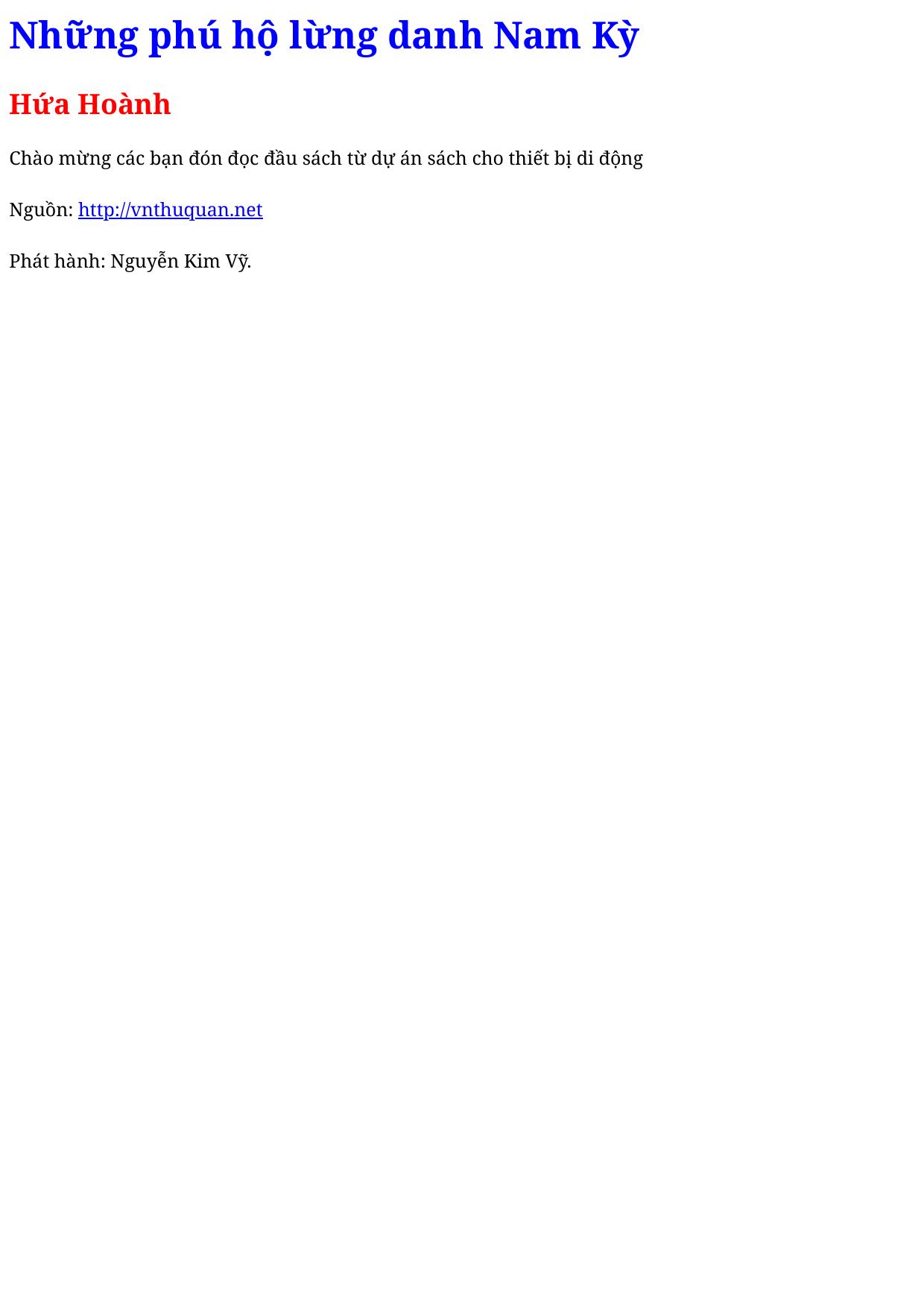 Những phú hộ lừng danh Nam Kỳ