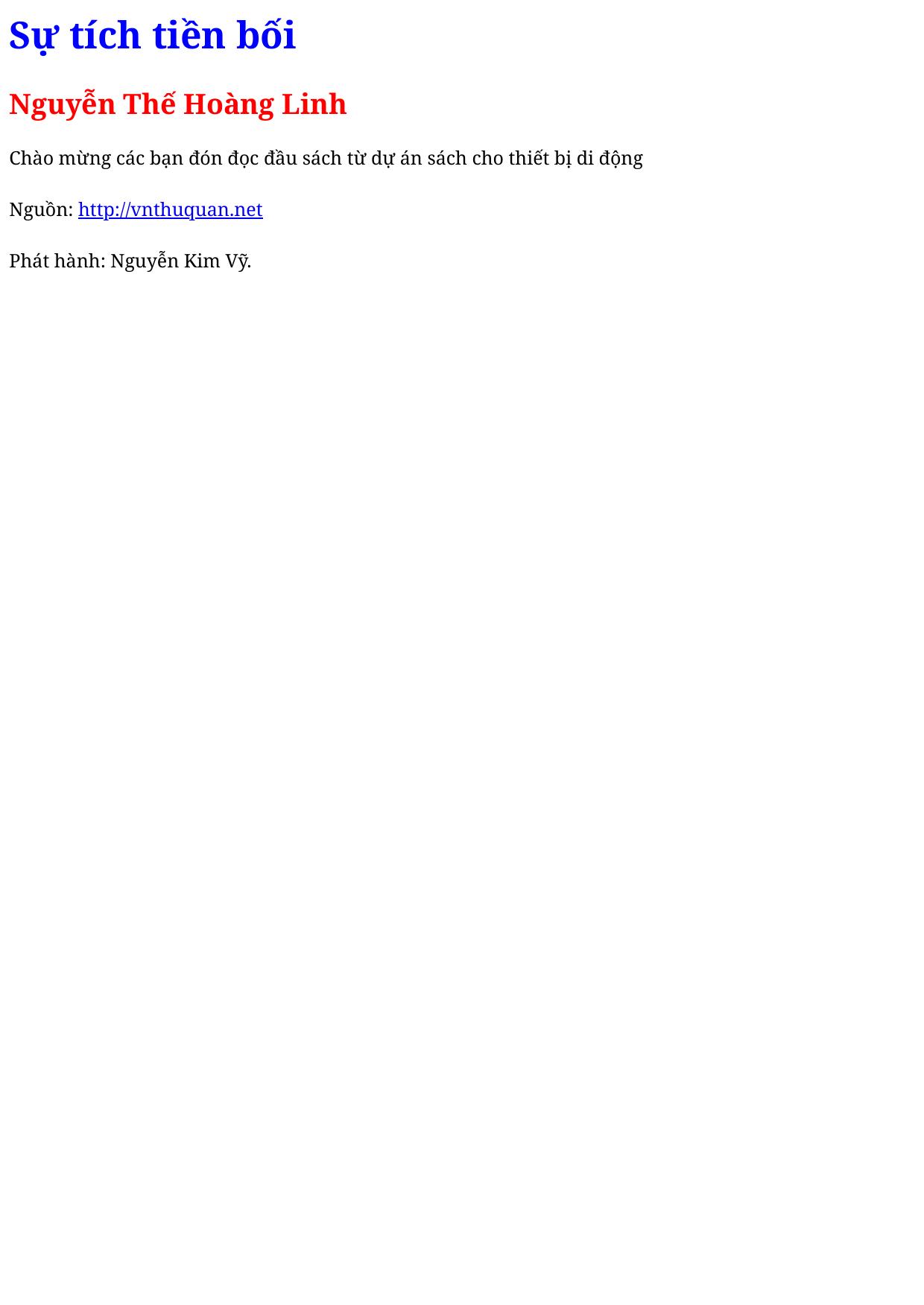 Sự tích tiền bối