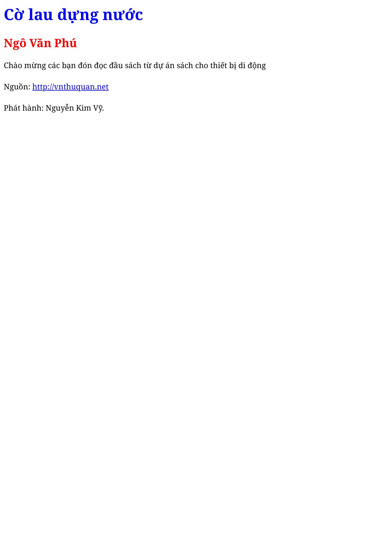 Cờ lau dựng nước