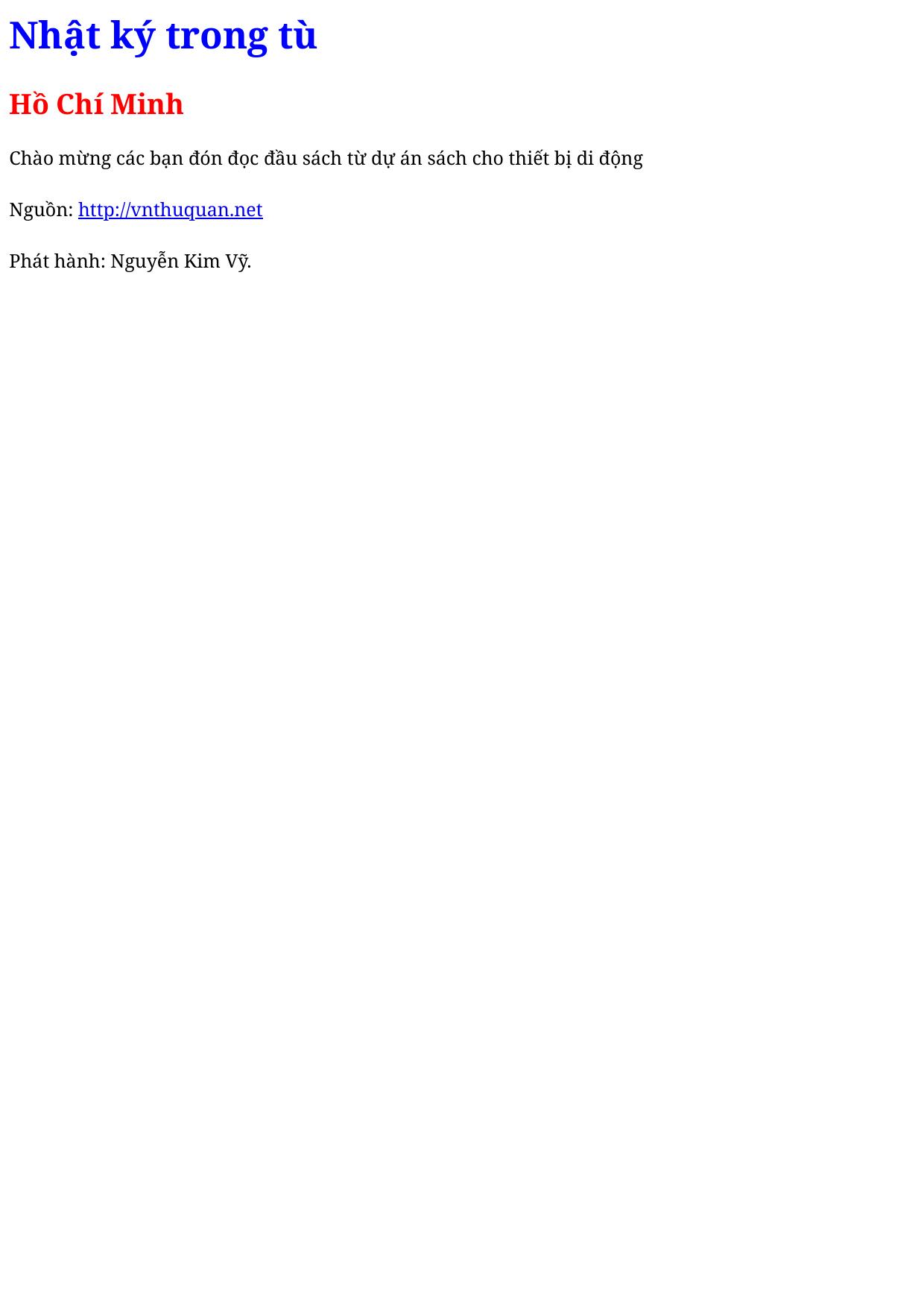 Nhật ký trong tù