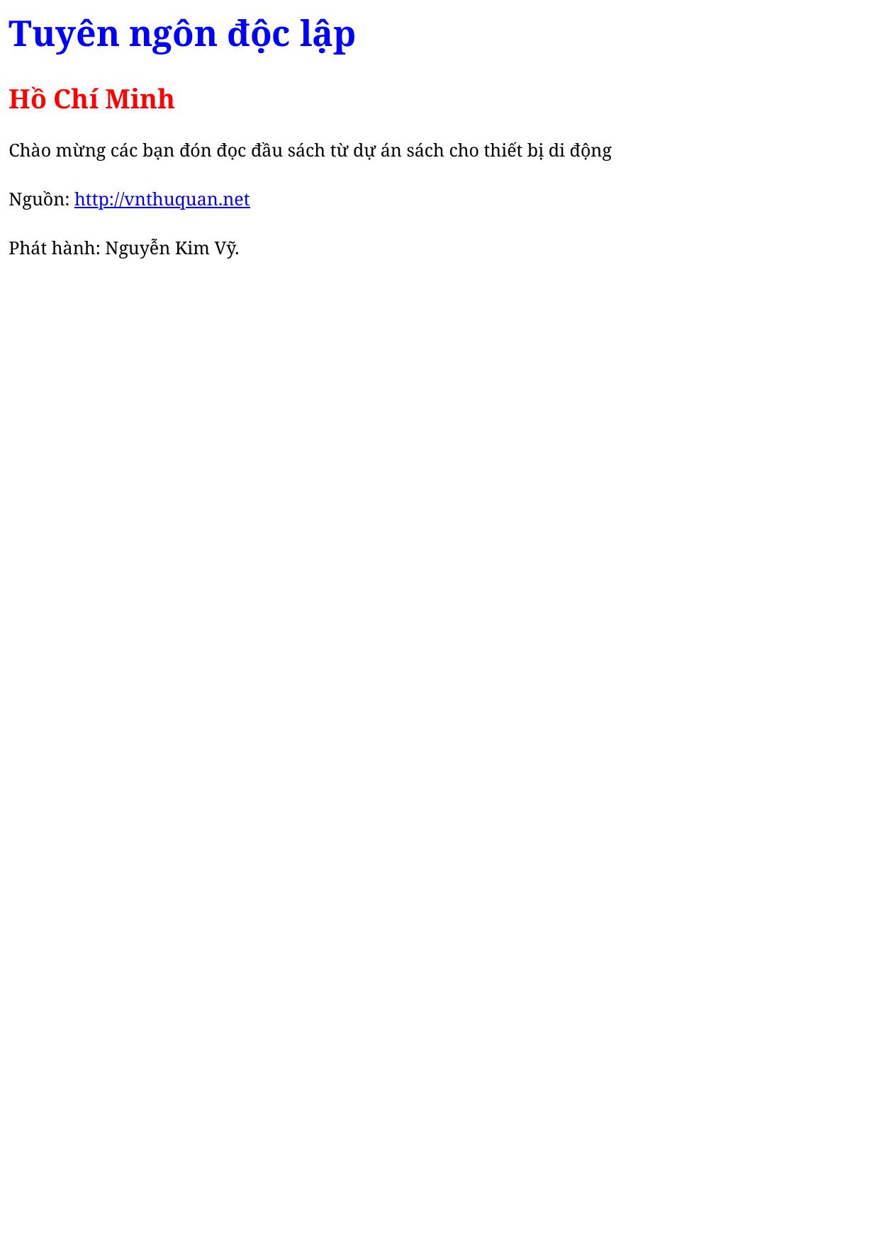 Tuyên ngôn độc lập