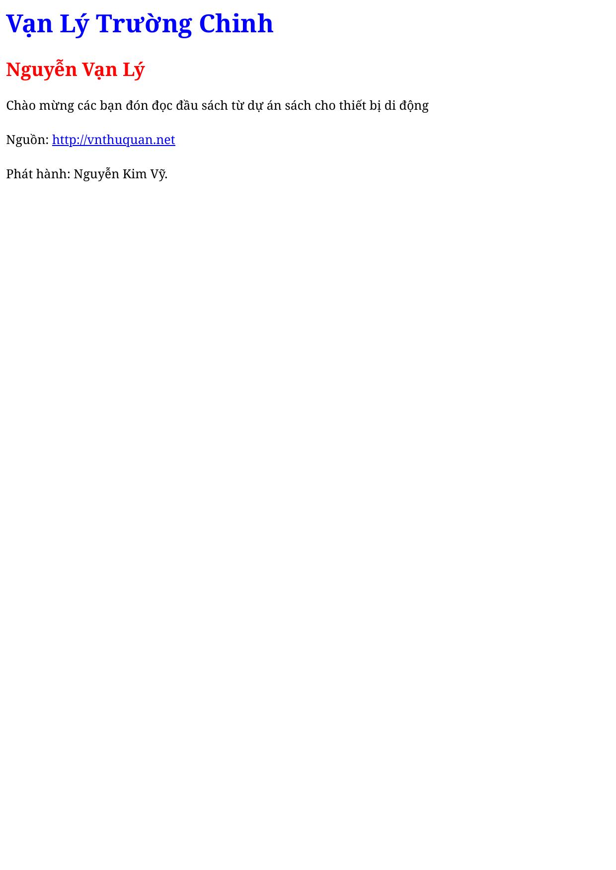 Vạn Lý Trường Chinh