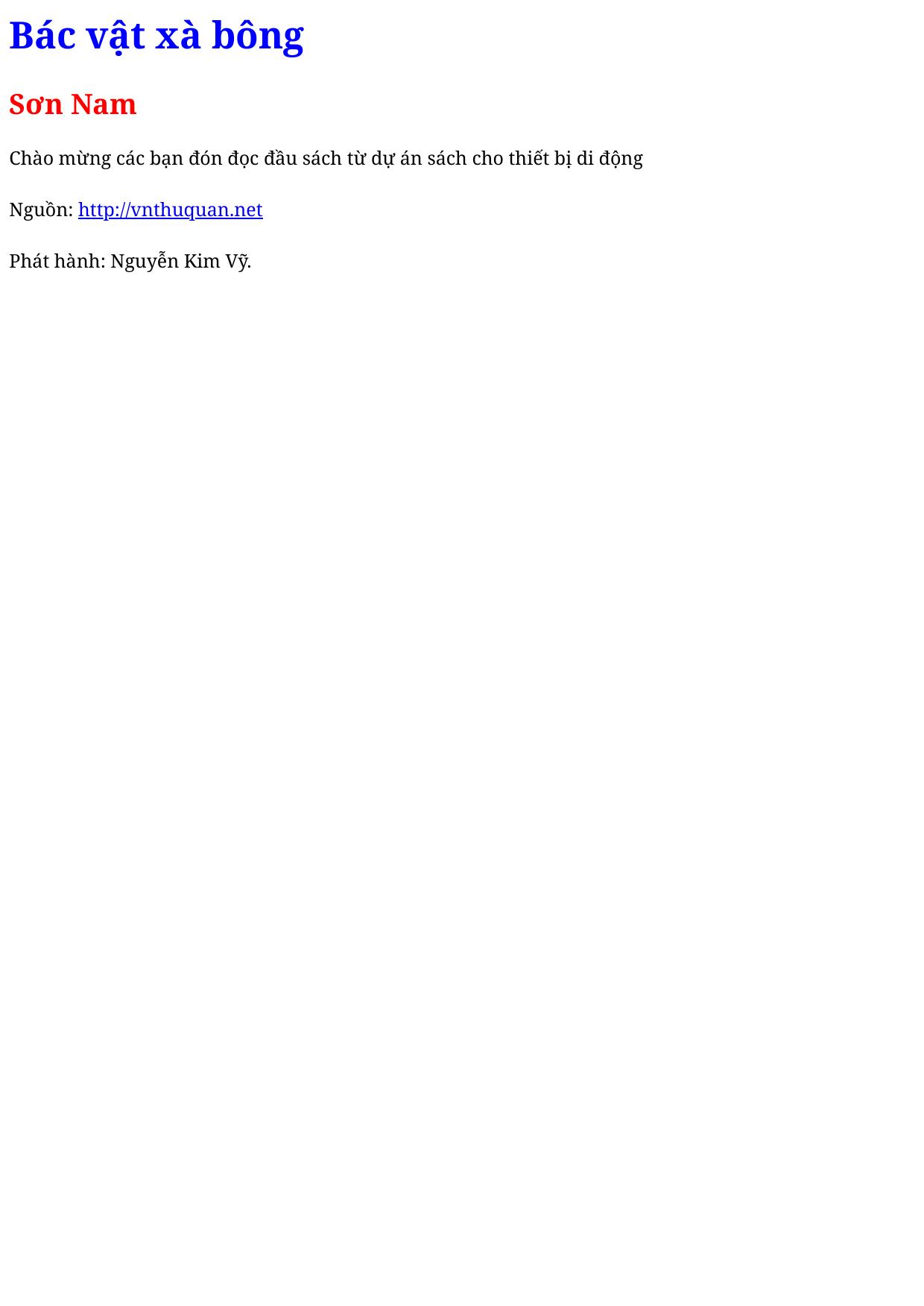 Bác vật xà bông