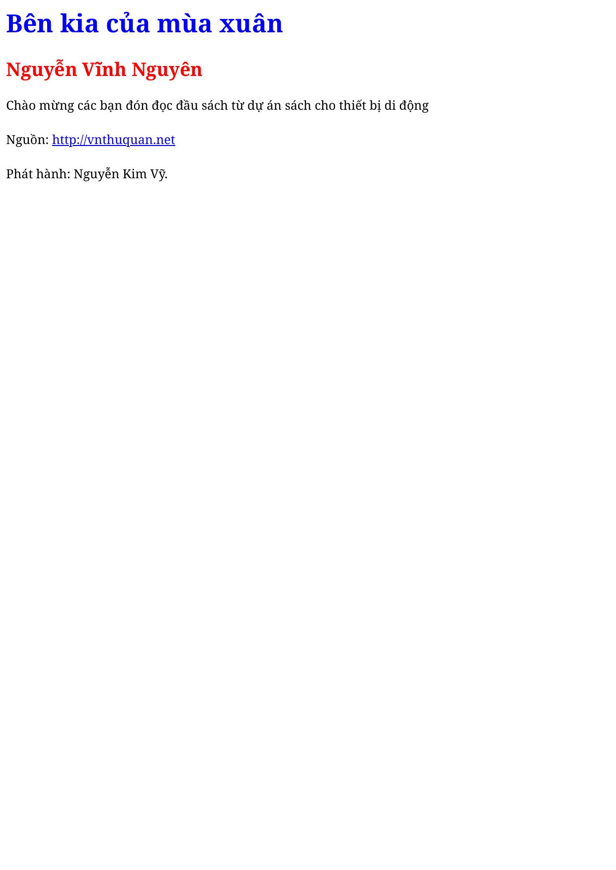 Bên kia của mùa xuân