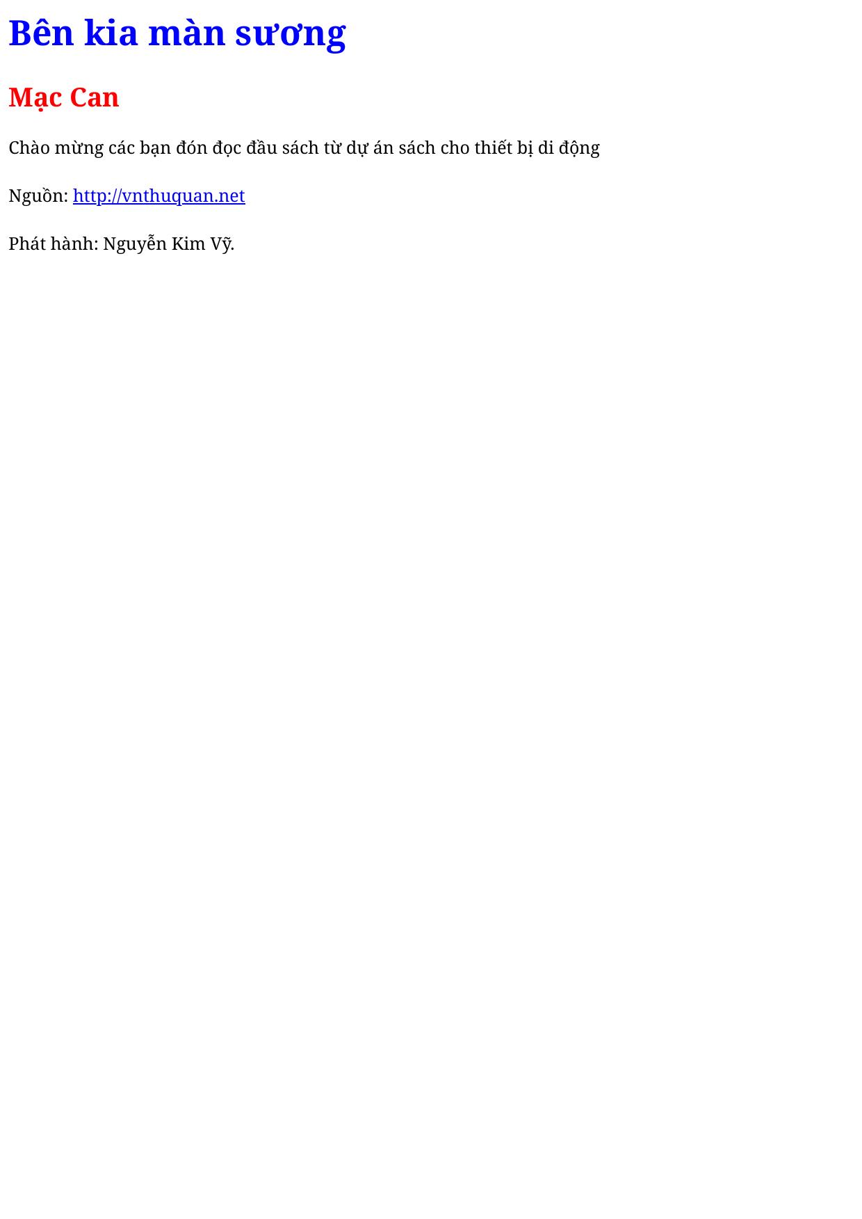 Bên kia màn sương