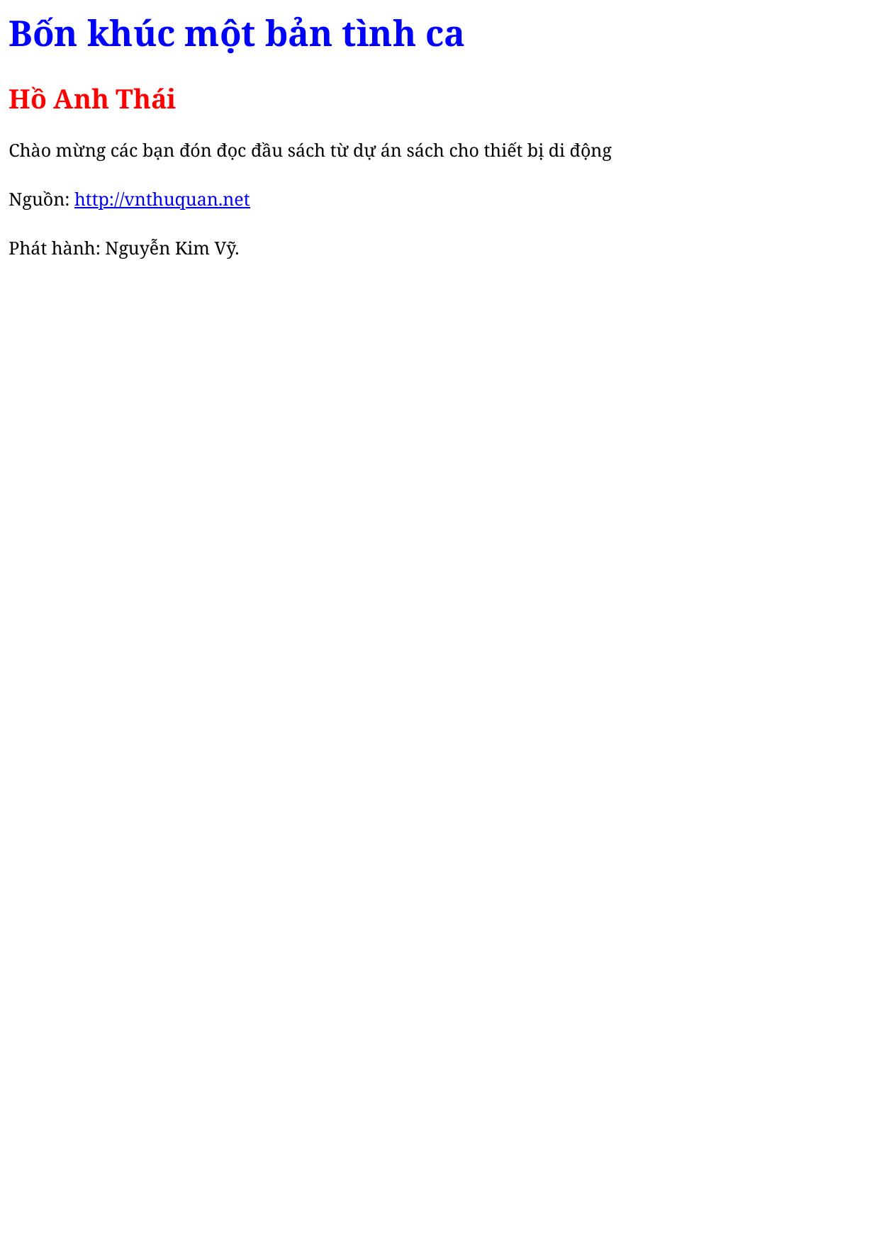 Bốn khúc một bản tình ca